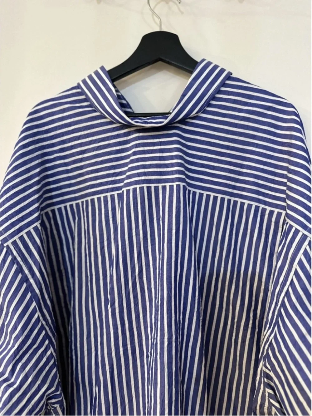 NWT Balenciaga Unisex Oversized Stripped Poplin Shirt Runway Size 3 $1,350 Auth - Picture 8 of 12